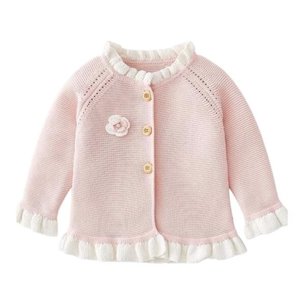Bylos Ruffle Knit Sweater For Kids