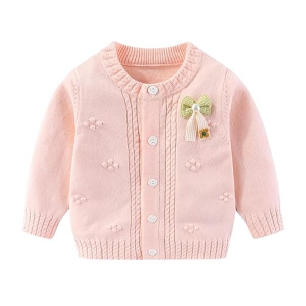 Bylos Baby Pink Woolen Sweater For Kids